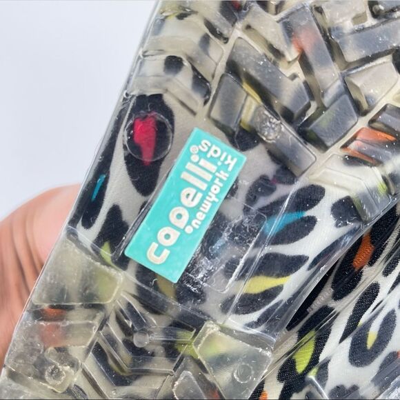 Capelli New York Kids Girl’s Multicolor Leopard Print Rubber Ankle Rain Boots 9 - Picture 12 of 15